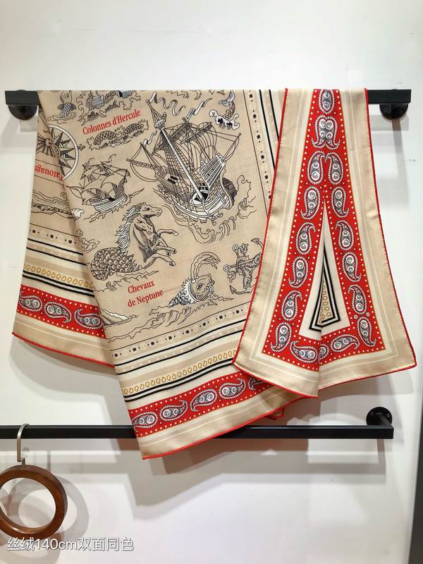 Hermes Scarf 140X140cm 70% 30%˿ E090101